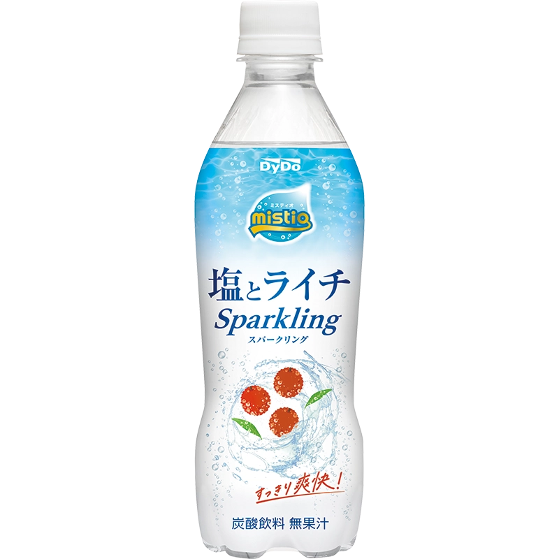塩とライチ スパークリング 暑い夏にぴったり！爽快クリア炭酸が新登場！ 「ミスティオ 塩と